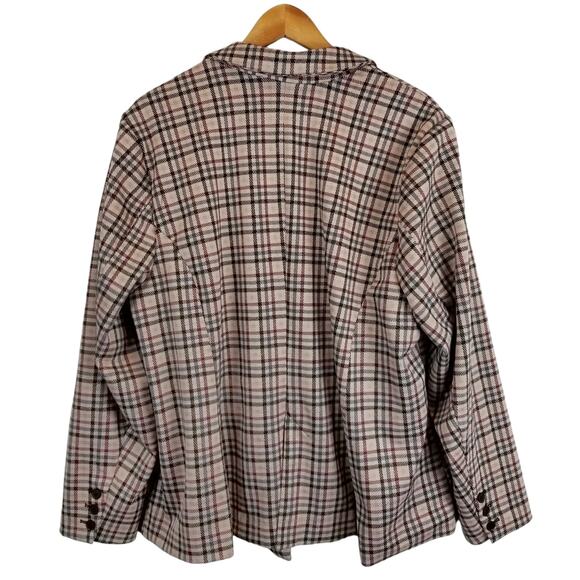 Torrid Women's Double Knit Multi Plaid Blazer Size 3X - Picture 4 of 12